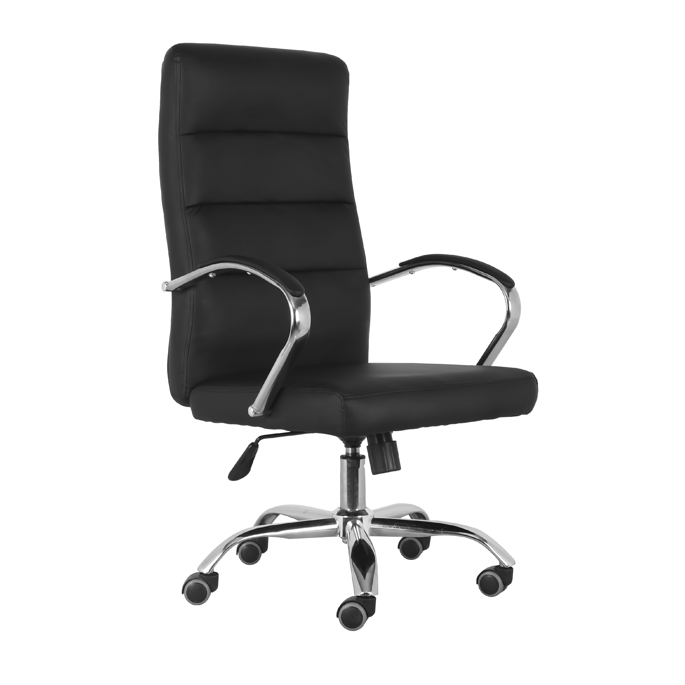 CFTYBF088 High Back Executive Leather Office Chair with Chrome Arms