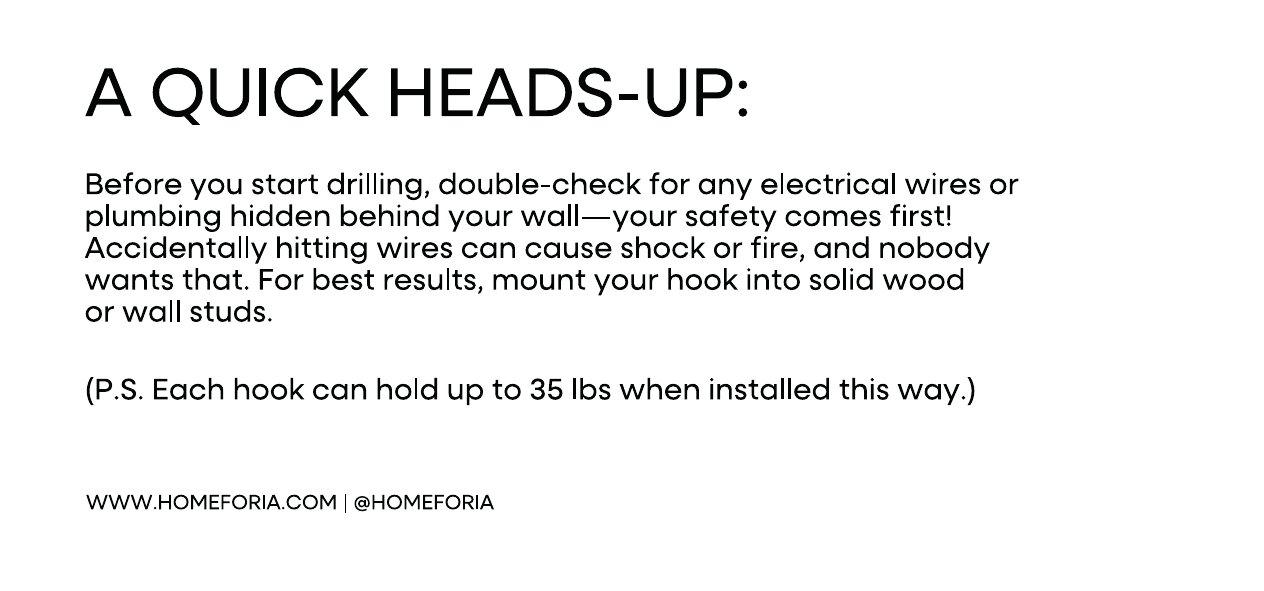 Luna Wall Hooks installation