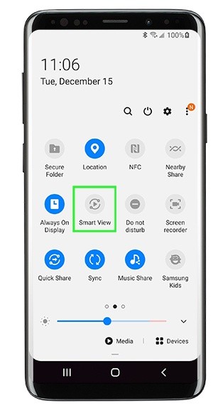 Android example - selecting Smart View