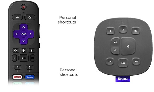 Personal shortcut buttons on your Roku voice remote