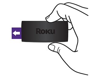 Removal of adhesive strip for your Roku player - step 1