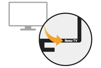 look for the Roku TV logo on the front bezel