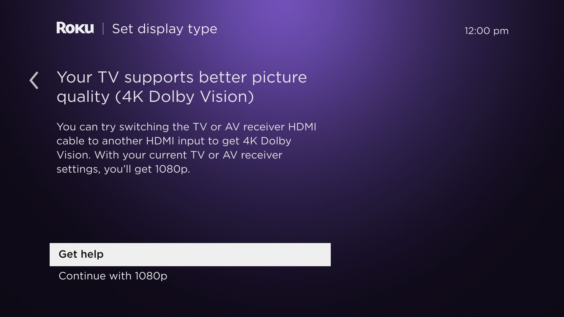 Your TV supports better picture quality