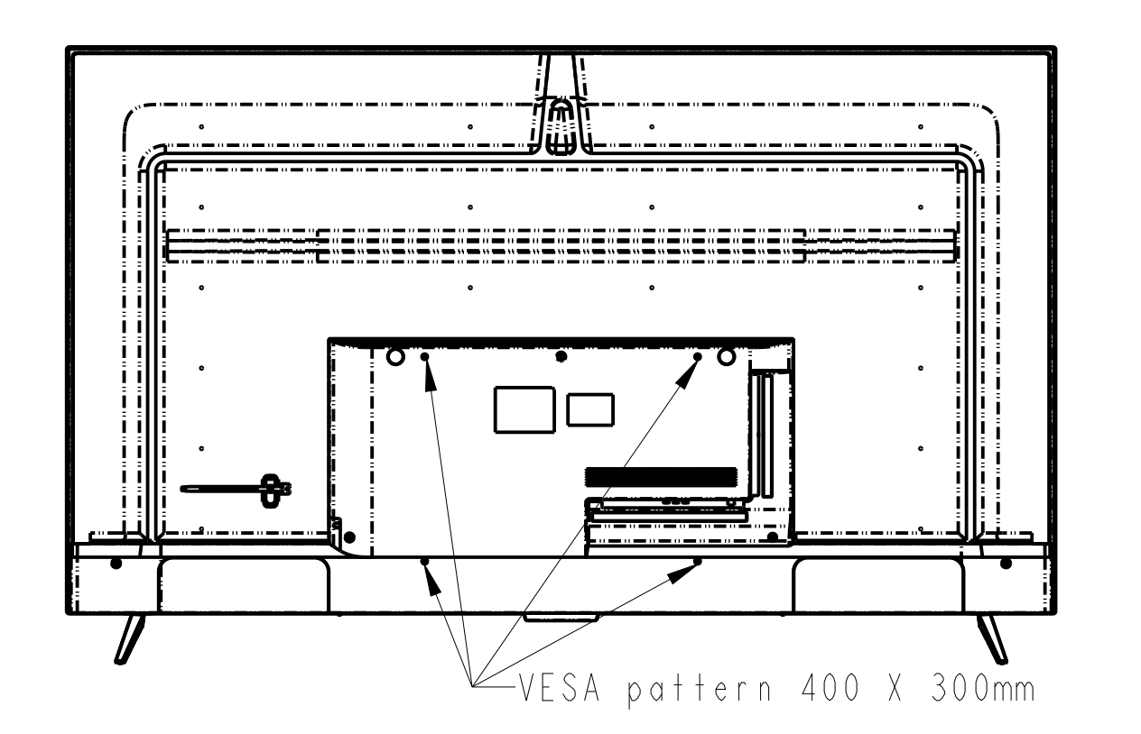 Example of a VESA mounting diagram