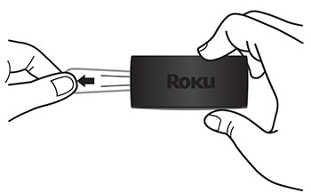 Removal of adhesive strip for your Roku player - step 3