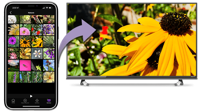 Using Play on Roku on the Roku mobile app