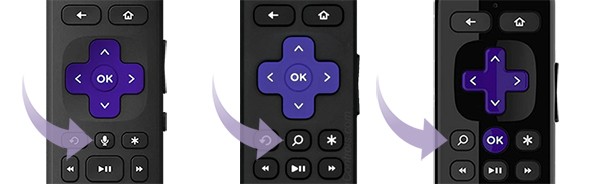 voice buttons on various Roku voice remotes