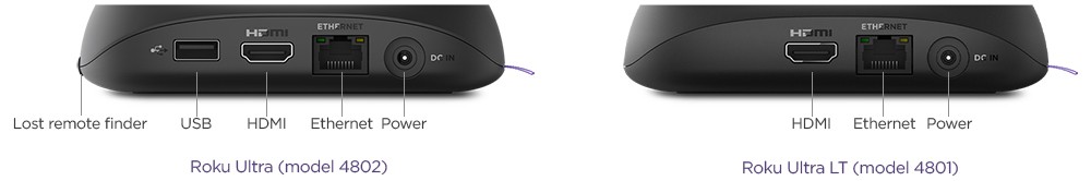 Rear panel on Roku Ultra players - 2021