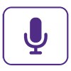 Push-to-talk voice feature icon