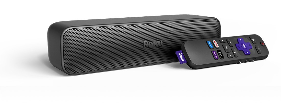 Roku Streambar SE with the included Roku simple remote