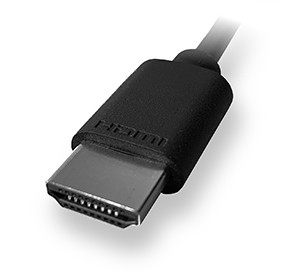 end of HDMI cable and HDMI connection or port