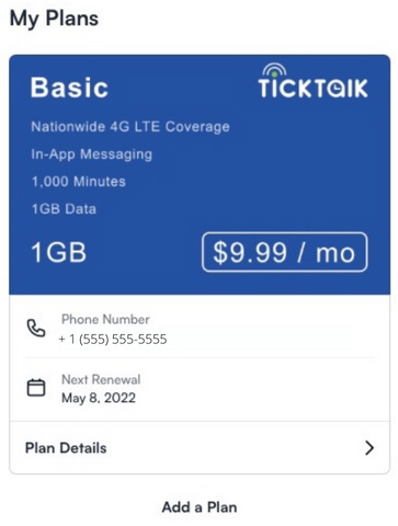 ticktalk wireless my plans